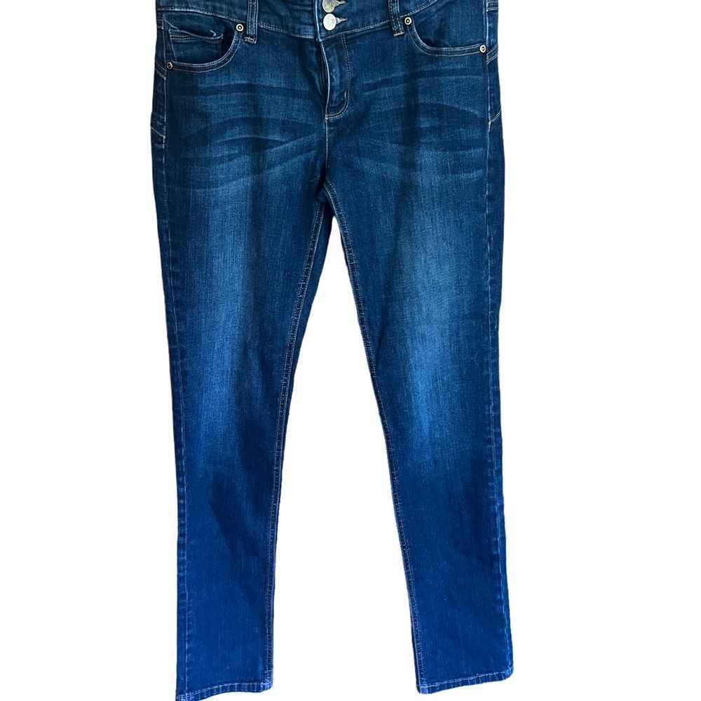 New York & Company skinny curve creator denim dark wash leggings size 6